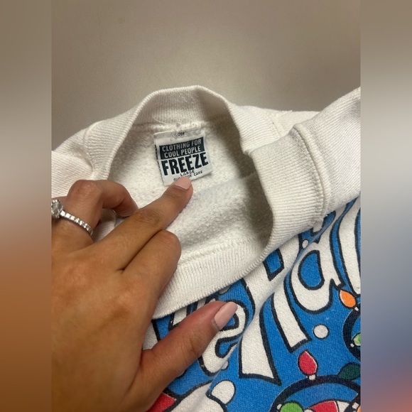 Ugly Christmas Sweater Vintage Holiday Party Duck Made USA L 80s 9 warner bros - Picture 2 of 9